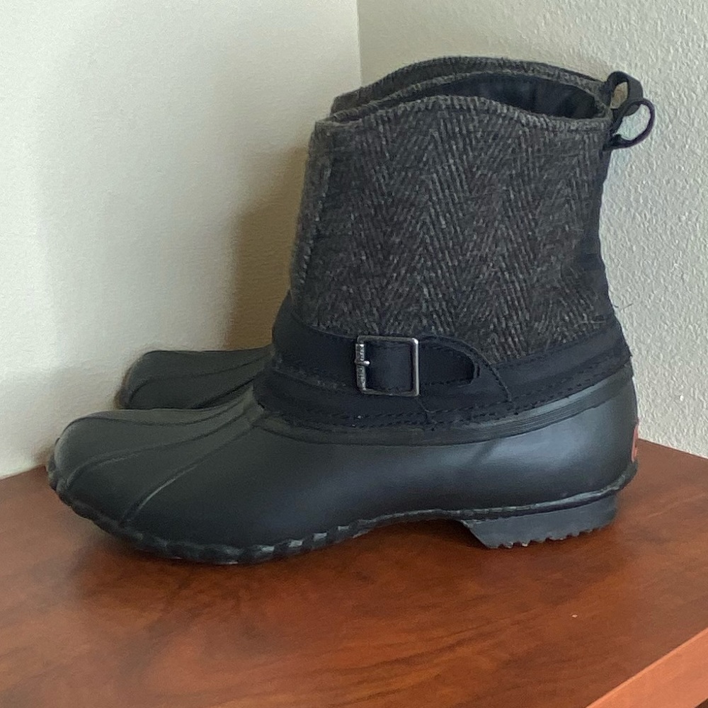 CHOOKA Step-In Duck Herringbone Boots, Women’s 9, Matte Black - Picture 6 of 13